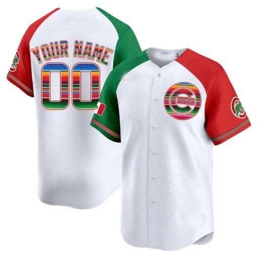 Custom Chicago Cubs Mexico Vapor Premier Limited Jersey ¨C White 2 Fotopoulosg