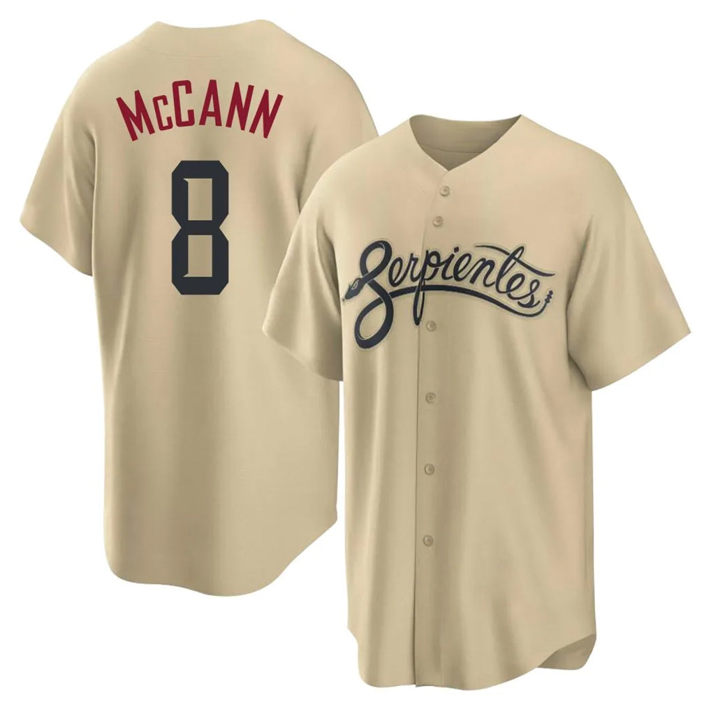 Arizona Diamondbacks #8 James McCann Player Tan Fotopoulosg City Connect Home Game Stitched Jerseys