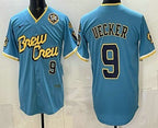 Milwaukee Brewers #9 Bob Uecker Blue Fotopoulosg City Connect Limited Jersey