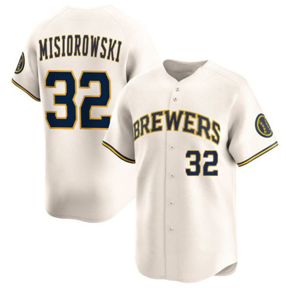 Milwaukee Brewers #32 Jacob Misiorowski Cream Fotopoulosg 2025 Limited Stitched Jersey