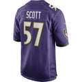 B.Ravens #57 Bart Scott Purple Fotopoulosg Game Retired Player Jersey