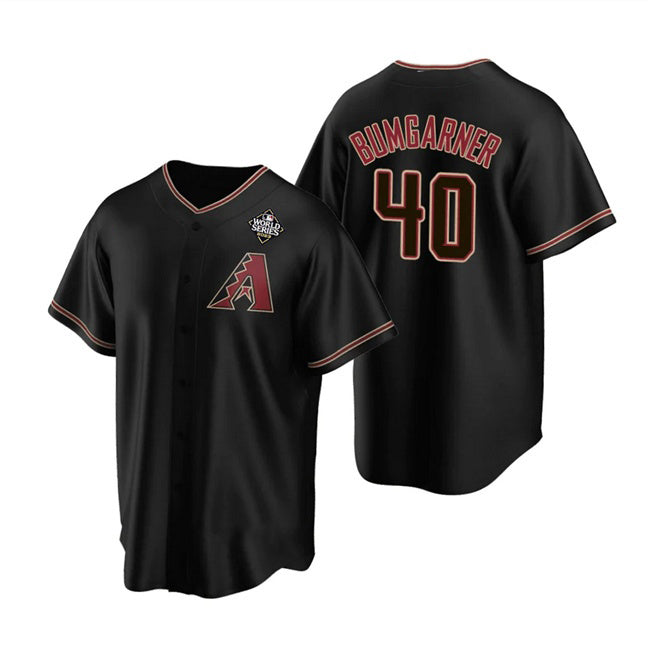 Arizona Diamondbacks #40 Madison Bumgarner Black Fotopoulosg 2023 World Series Cool Base Stitched Jersey
