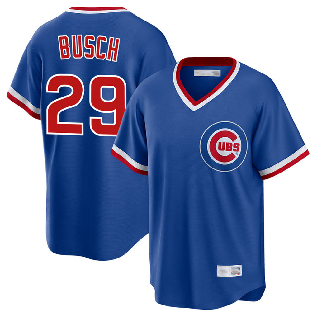 Chicago Cubs #29 Michael Busch Player Royal Fotopoulosg T-shirt Cooperstown Collection Limited Stitched Jerseys