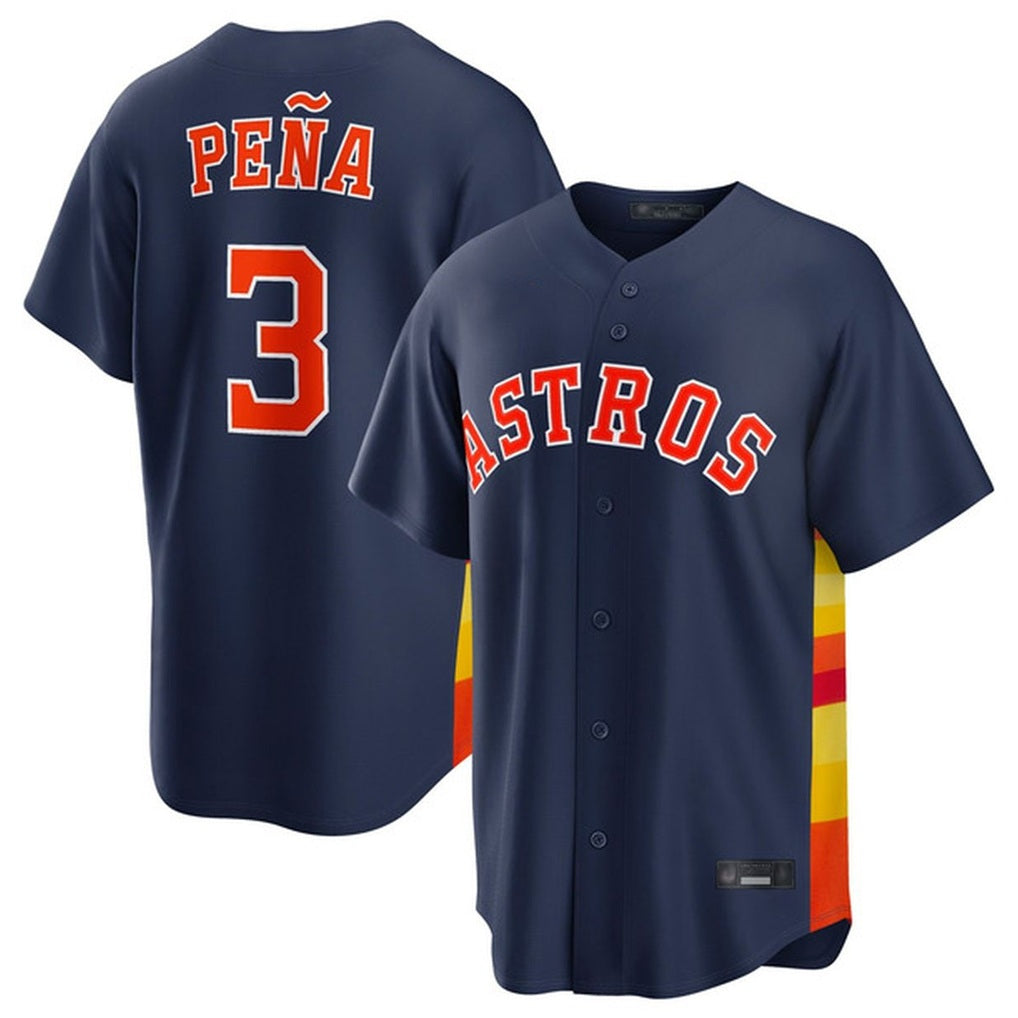 Houston Astros #3 Jeremy Pena Player Navy Fotopoulosg Home Game Stitched Jerseys