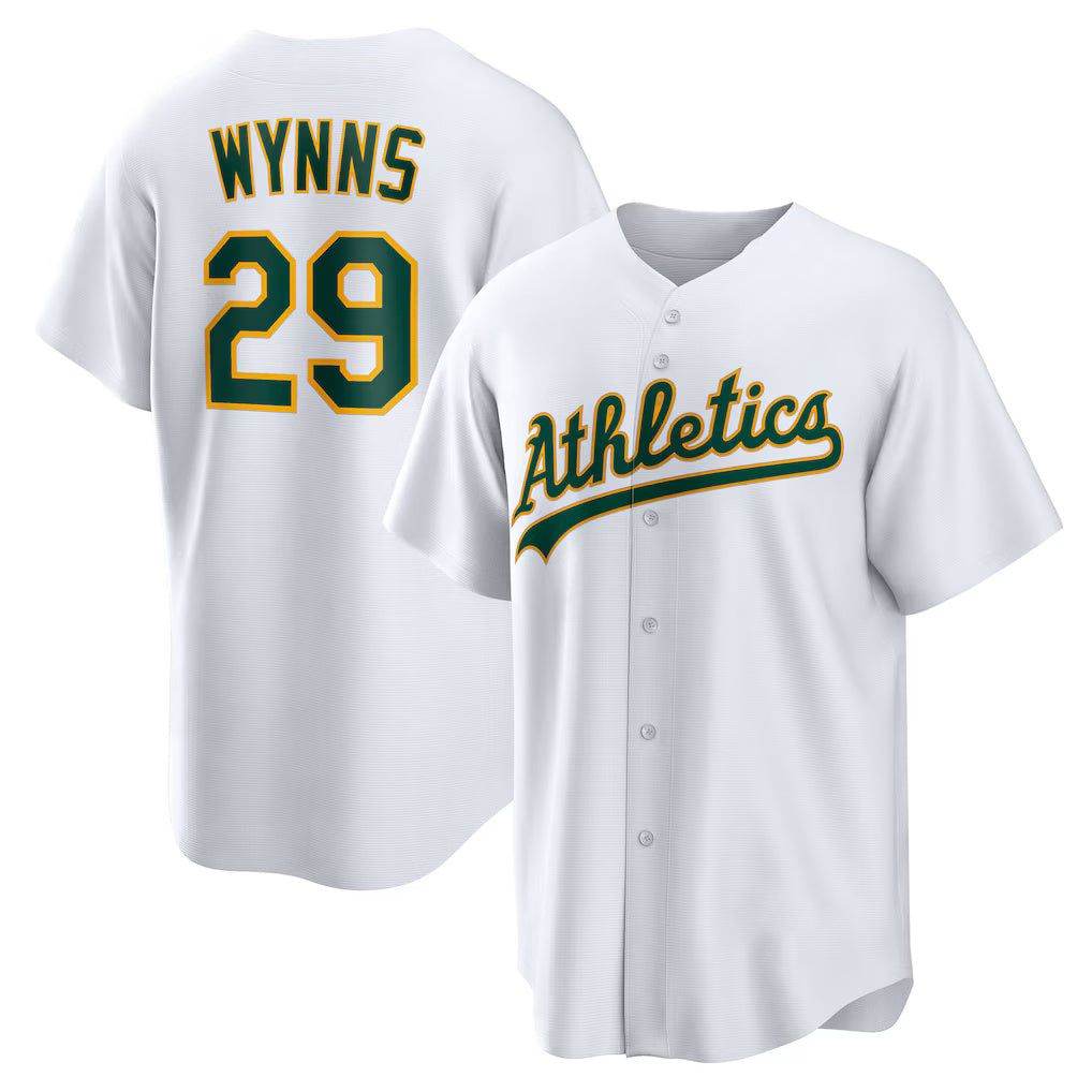 Oakland Athletics #29 Austin Wynns White Fotopoulosg Home Replica Jersey