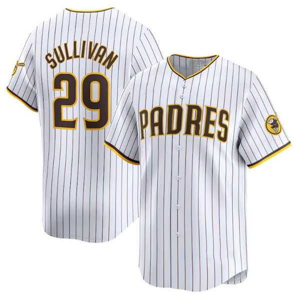 San Diego Padres #29 Brett Sullivan White Fotopoulosg 2024 Home Limited Stitched Jersey