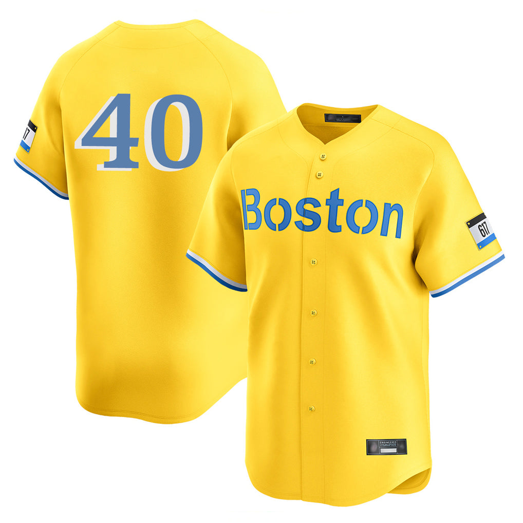 Boston Red Sox #40 Willson Contreras Player Yellow Fotopoulosg Limited Home Game Stitched Jerseys1