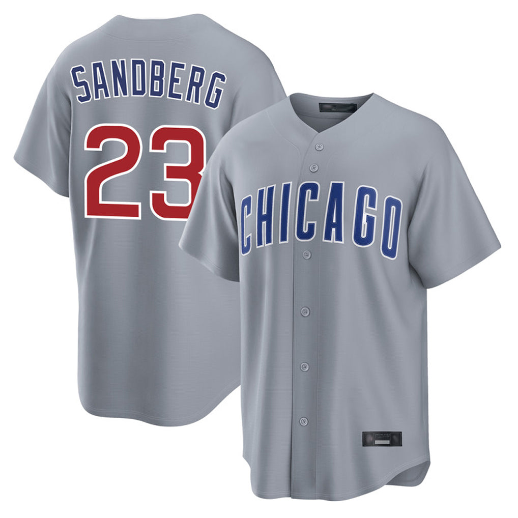 Chicago Cubs #23 Ryne Sandberg Player Gray Fotopoulosg Home Game Stitched Jerseys
