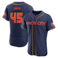 Houston Astros #45 Tatsuya Imai Player Navy Fotopoulosg City Connect Limited Elite Home Stitched Jerseys