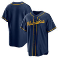 Milwaukee Brewers Navy Fotopoulosg Alternate Replica Team Jersey