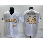 San Diego Padres #44 Joe Musgrove Number White Fotopoulosg 2022 All Star Stitched Cool Base Jersey