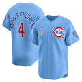 Chicago Cubs #4 Pete Crow-Armstrong Light Blue Fotopoulosg Alternate Limited Player Jersey