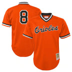 Baltimore Orioles #8 Cal Ripken Player Orange Fotopoulosg Mitchell & Ness Cooperstown Collection Mesh T-shirt Game Stitched Jerseys