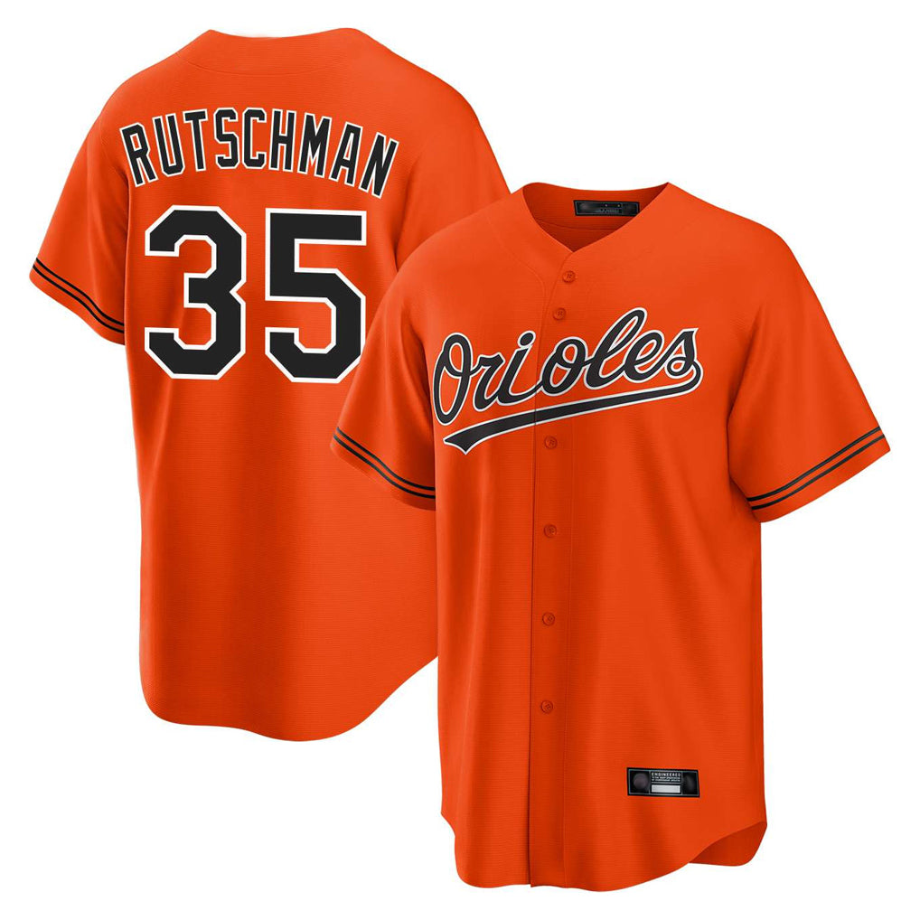 Baltimore Orioles #35 Adley Rutschman Player Orange Fotopoulosg Home Game Stitched Jerseys