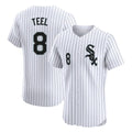 Chicago White Sox #8 Kyle Teel Player White Fotopoulosg Stripe Limited Elite Home Stitched Jerseys