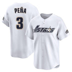 Houston Astros #3 Jeremy Pena Player White Fotopoulosg Throwback Cooperstown Collection Limited Stitched Jerseys