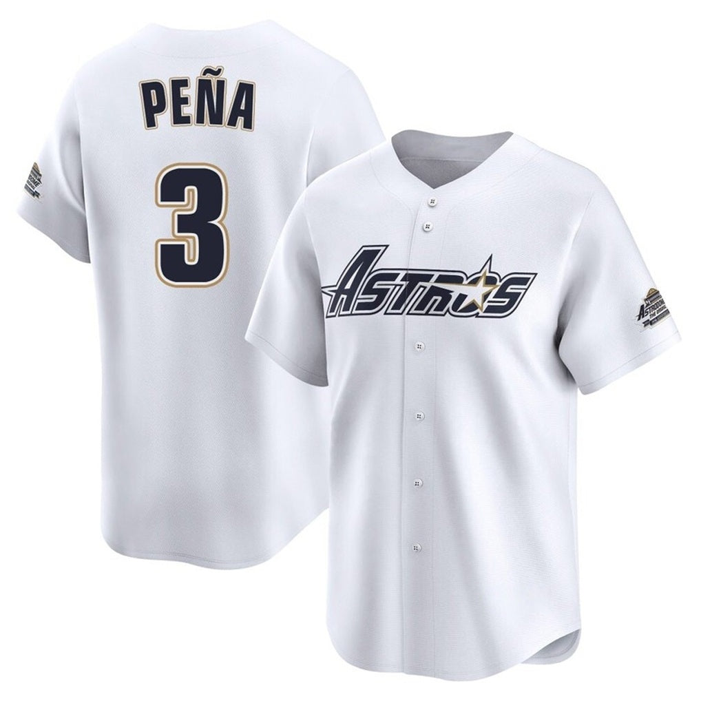 Houston Astros #3 Jeremy Pena Player White Fotopoulosg Throwback Cooperstown Collection Limited Stitched Jerseys