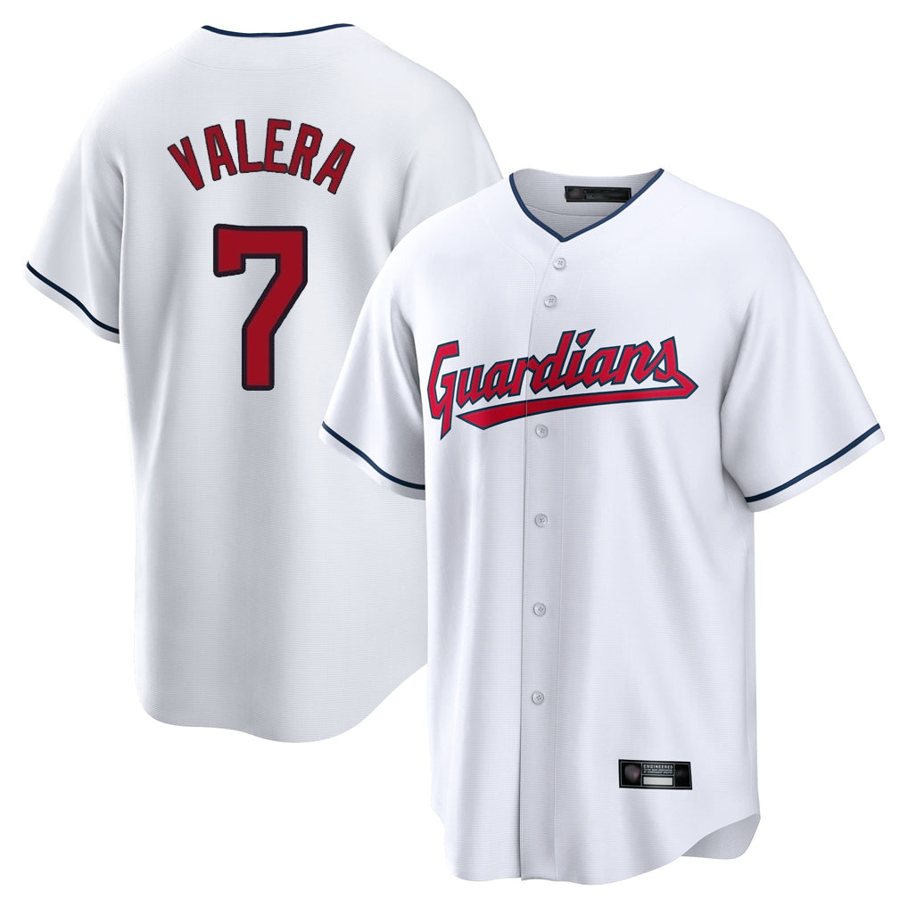 Cleveland Guardians #7 George Valera Player White Fotopoulosg Home Game Stitched Jerseys