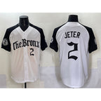 New York Yankees #2 Derek Jeter White Black Fotopoulosg 'Gothic Legacy Edition' Vapor Premier Limited Stitched Jersey