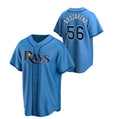 Tampa Bay Rays #56 Randy Arozarena Blue Fotopoulosg Cool Base Stitched Jersey