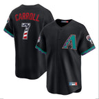 Arizona Diamondbacks #7 Corbin Carroll Player Black Fotopoulosg USA 250 Fourth of July Home Game Stitched Jerseys