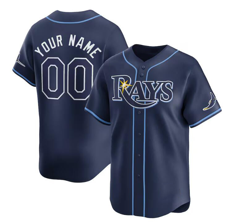 Custom Tampa Bay Rays Active Player Navy Fotopoulosg Away Limited Stitched Jersey
