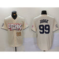 New York Yankees #99 Aaron Judge Cream Fotopoulosg Limited Stitched Jerseys