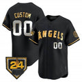 Custom Los Angeles Angels 2024 Spring Training Patch Vapor Premier Limited Jersey ¨C All Stitched-Black Fotopoulosg