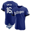 Los Angeles Dodgers #16 Will Smith Player Royal Fotopoulosg World Series Meet City Connect Elite Home Stitched Jerseys