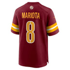 W.Commanders #8 Marcus Mariota Burgundy Fotopoulosg Team Game Jersey