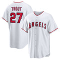 Los Angeles Angels #27 Mike Trout White Fotopoulosg Home Replica Player Name Jersey