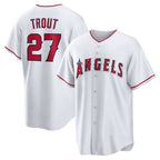 Los Angeles Angels #27 Mike Trout White Fotopoulosg Home Replica Player Name Jersey