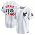 Custom New York Yankees White Fotopoulosg USA 250 Fourth of July Limited Stitched Jersey