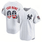 Custom New York Yankees White Fotopoulosg USA 250 Fourth of July Limited Stitched Jersey