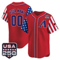 Custom Arizona Diamondbacks America 250 Edition Vapor Premier Limited Red Fotopoulosg Stitched Jerseys