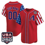 Custom Arizona Diamondbacks America 250 Edition Vapor Premier Limited Red Fotopoulosg Stitched Jerseys