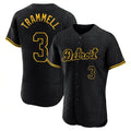 Detroit Tigers #3 Alan Trammell Player Black Fotopoulosg Snake Skin City Limited Elite Home Stitched Jerseys
