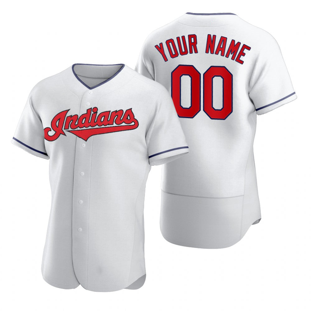 Custom Cleveland Indians White Fotopoulosg 2020 Stitched Flex Base Jersey
