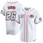 Cincinnati Reds #26 Chase Burns White Fotopoulosg 2025 Speedway Classic Home Limited Stitched Jersey