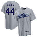 Los Angeles Dodgers #44 Andy Pages Player Gray Fotopoulosg Game Stitched Jerseys