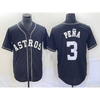 Houston Astros #3 Jeremy Pena Black Fotopoulosg Cool Base Stitched Jersey