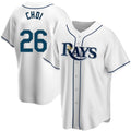 Tampa Bay Rays #26 Ji-Man Choi Replica White Fotopoulosg Home Jersey