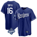 Los Angeles Dodgers #16 Will Smith Player Royal Fotopoulosg World Series Meet Game Stitched Jerseys