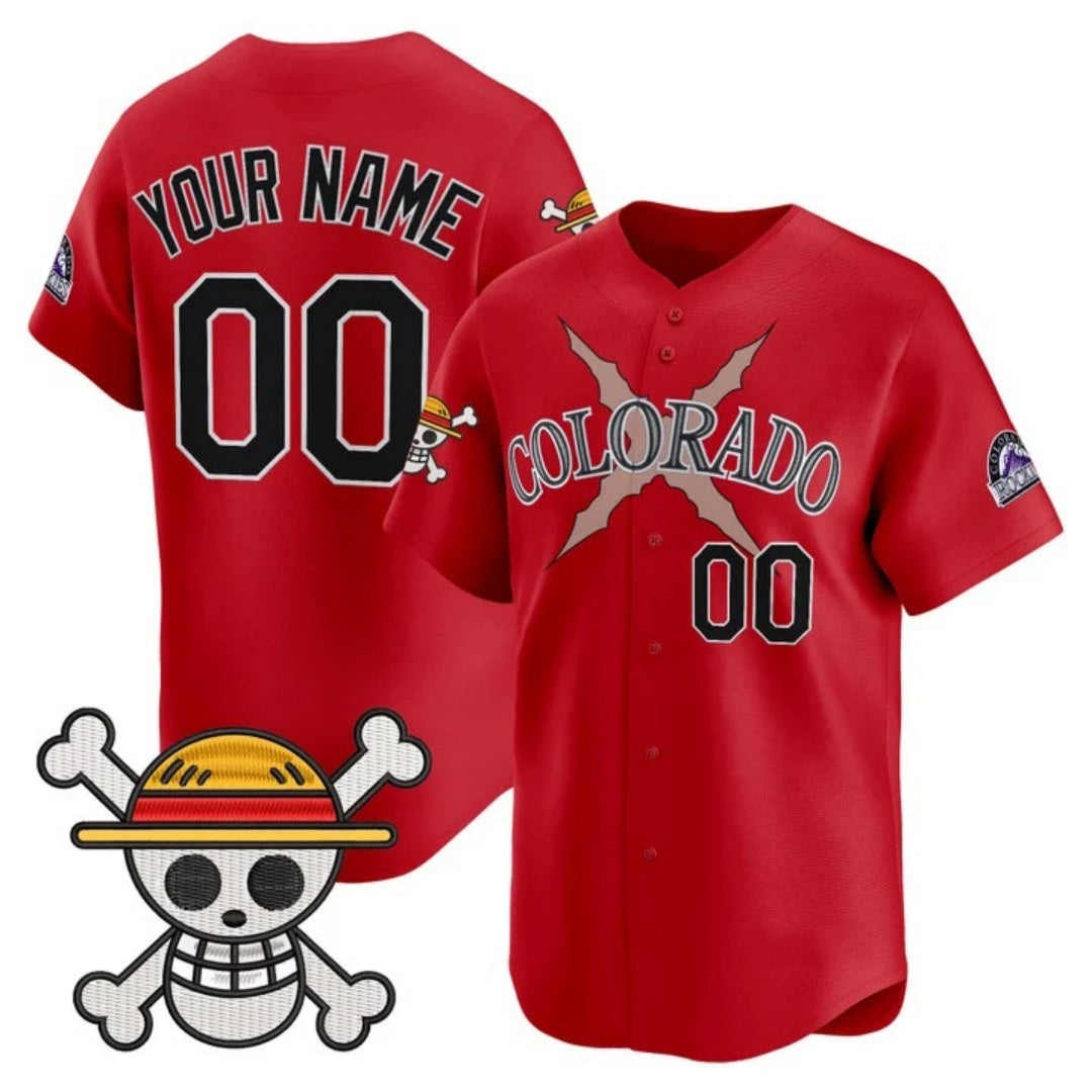 Custom Colorado Rockies x One Piece Red Fotopoulosg Vapor Premier Limited Jersey - Stitched