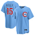 Chicago Cubs #15 Carson Kelly Player Light Blue Fotopoulosg Home Game Stitched Jerseys