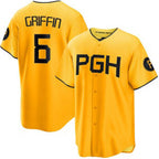 Pittsburgh Pirates #6 Konnor Griffin Yellow Fotopoulosg City Connect Limited Jersey