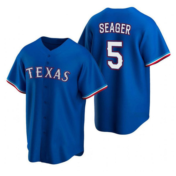 Texas Rangers #5 Corey Seager Blue Fotopoulosg Cool Base Stitched Jersey