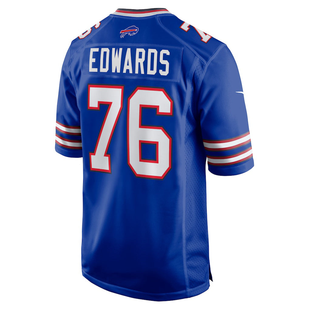 B.Bills #76 David Edwards Royal Fotopoulosg Game Jersey
