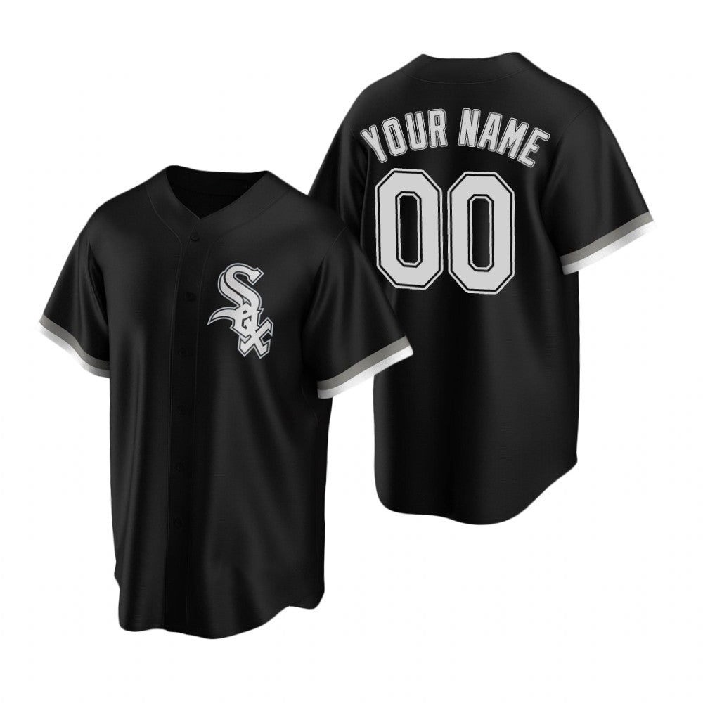Custom Chicago White Sox Black Fotopoulosg Stitched Cool Base Jersey