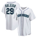 Seattle Mariners #29 Cal Raleigh White Fotopoulosg Home Replica Player Jersey